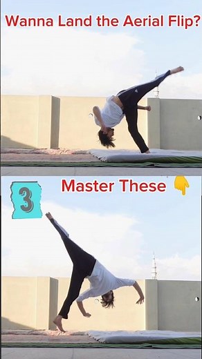 Easy Flip to learn at home ✅ Master Aerial With these basics 💯👊 #flip #tutorial #homeworkout