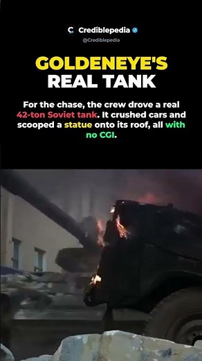 GoldenEye Drove A Real 42-Ton Soviet Tank With No CGI #shorts