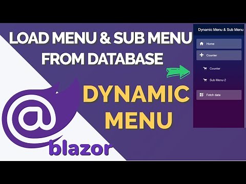 Load Menu & Sub Menu From Database in Blazor | Blazor Dynamic Menu
