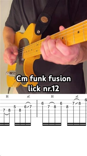 C dorian funk fusion lick 12 #jazzfusion #fusionguitar #jazzguitar