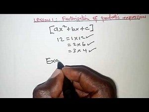 Quadratic expressions and equations||Factorisation method #factorization #factorisation