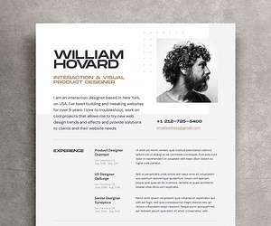 Modern Resume Template for Word & Canva | Designer CV - Etsy