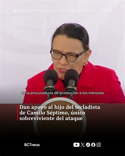 Dan apoyo al hijo del tecladista de Camilo Séptimo, único sobreviviente del ataque