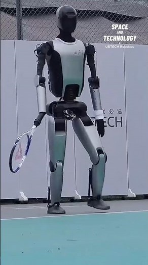 UBTech Humanoid Robot Playing Tennis