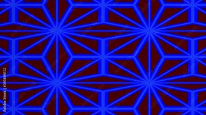 the background consists of symmetrical repeating patterns that change their shape and color.