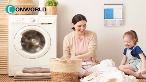 Conworld Laundry Detergent Dispenser, Scent Booster Beads Dispenser for Laundry Room Organization, Suitable for Beads, Stain Remover Powder