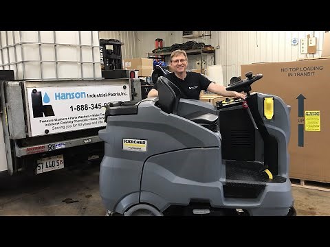 Karcher B150R Floor Scrubber “Optioned Up” in Action!