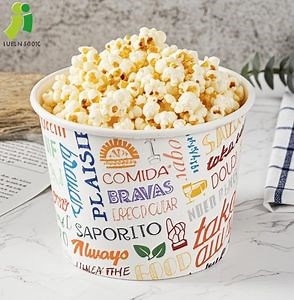 [Hot Item] 32oz 46oz 64oz Big Size Paper Popcorn Box Bucket Container Factory