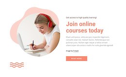 Join online courses - Html Code Example by Nicepage