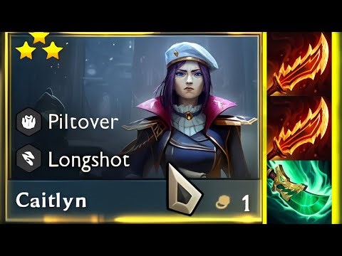 How Toxic is Caitlyn ⭐⭐⭐ 3 Star with this BUILD | 5 Longshot 6 Piltover | TFT SET 16