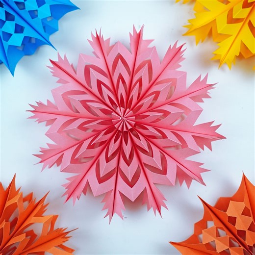 1M views · 9.6K reactions | 3D Paper Cutting Design Crafts ❄ How to Make Paper Snowflakes  DIY Homemade Decorations Idea #crafts #papercraft #snowflakes #3d #handmade | Creative Art & Craft Ideas | Facebook