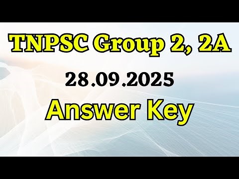 Group 2 Answer Key | ETW Academy | TNPSC Exam 28.09.2025