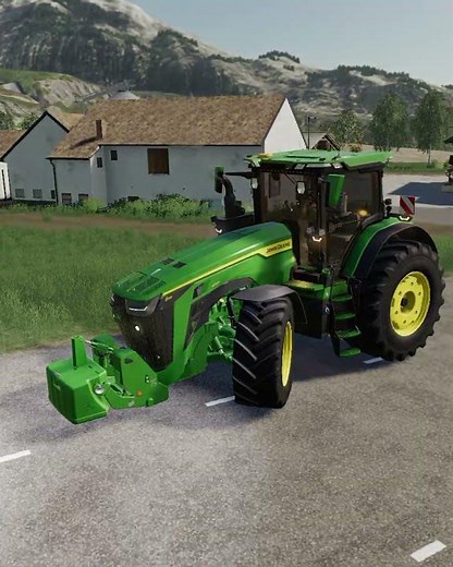John Deer 8R Real 🆚 Fs19 | #fs19 #farming #fs25 #tractor #trending #mod