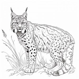 Majestic Bobcat Coloring Pages - Instant Download - US Letter & A4 Sizes - Etsy