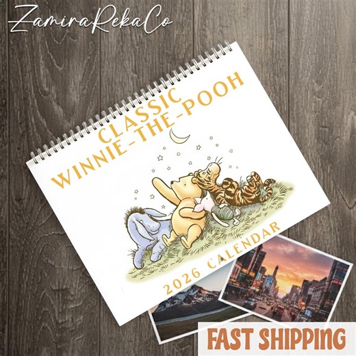 Wall Calendar 2026 Winnie the Pooh Quotes, Pooh Bear Calendar, Vintage Hundred Acre Wood Calendar, Nostalgic Pooh Fan Gift and Home Decor - Etsy