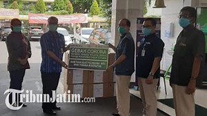 BPJS Kesehatan Cabang Surabaya Salurkan Bantuan Covid-19 ke RSUD Dr Soetomo, Mulai APD-Masker - Tribunjatim.com