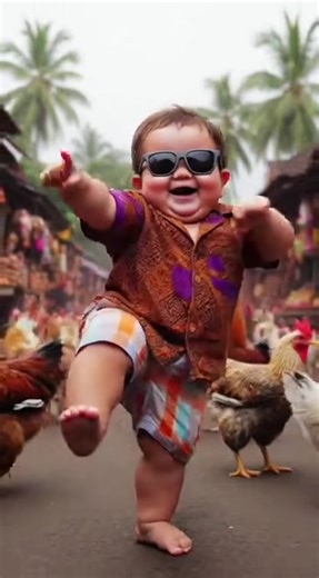 #creatorsearchinsights funny dance baby #foryoupage #ai #kidas