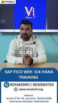 Top SAP FICO Training in Hyderabad | Live Projects + Certification Support | #versionit #fico