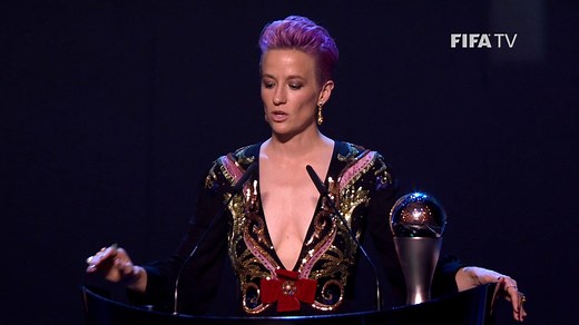445K views · 2.2K shares | An empassioned speech from  Megan Rapinoe  Having had an amazing 2019, where she won her second FIFA Women's World Cup title, the U.S. Soccer star was crowned as #TheBest FIFA Women's Player.  | FIFA Football Awards | Facebook