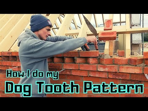 Bricklaying - Dog Tooth Brickwork #bricklaying #brickwork #pattern #vlog