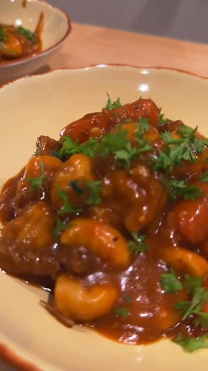 Devin made us some beef stew with gnocchi 🤤 it was perfect 👌 #kidscooking #recipes #comfortfood | Marissa Waldorf