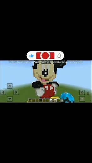 I Built Mickey Mouse Pixel Art in Minecraft || #Gaming #minecraft #dream
