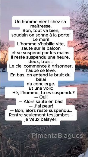 Un homme vient chez sa maîtresse.Bon, tout va bien, soudain on sonne à la porte!...#blagues