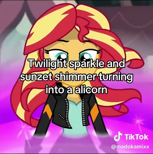 Twilight Sparkle and Sunset Shimmer Become Alicorns