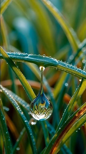Morning Dew Drop 🌿 Natural Calm #nature #relaxing #naturesounds #relaxing