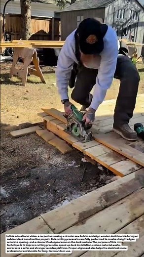 Smart Deck Board Cutting Technique! Fast Circular Saw Alignment.