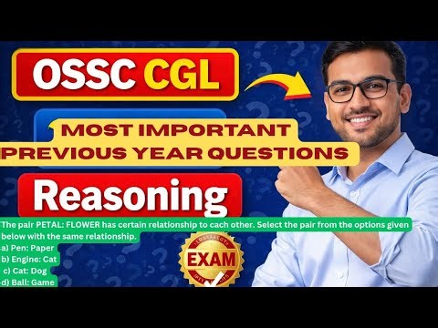 OSSC CGL PYQ REASONING SOLUTION/Reasoning important questions/part-2