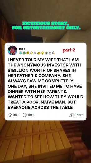 I NEVER TOLD MY WIFE THAT I AM THE ANONYMOUS INVESTOR WITH $10BILLION WORTH OF SHARES IN HER FATHER'#reddit #redditstories #reddit_tiktok #foryoupage #fyp