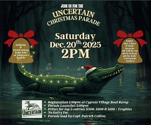 Decorate a boat and come join the Uncertain, TX Christmas Parade! 🌲🎅🏻🌲 (Graphics courtesy of Lindsey Waltman) | City of Uncertain, Texas