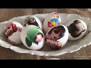 DIY Easter Eggs from Family Photos using Temporary Tattoos