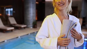 Beautiful Woman Swimming Pool Spa Stock Footage Video (100% Royalty-free) 1099405095 | Shutterstock