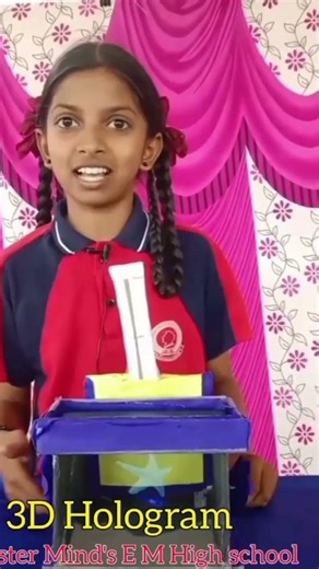 3D Hologram project - Science fair 2026 Master Mind's E M High school Duvvada
