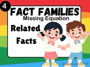 Fact Families - Related Facts, Missing Equation 4