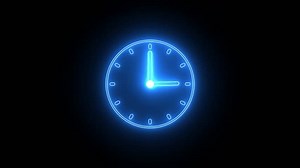 Neon Glowing Clock Isolated Animated On Stock Footage Video (100% Royalty-free) 3508088345 | Shutterstock
