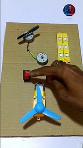Powering Dual Fans and LED Lights Using a DC Gear Motor | Simple DIY Electronics Project