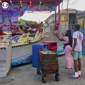 People were stuck spinning backward for as long as 10 minutes on a malfunctioning ride at an amusement park in Rye, New York. No injuries were reported as a result of the malfunction. | CBS News