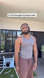 Pressure washed the entire balcony right before Tore Up Terry pulled up looking for that couch 🏡 🐿️ | Derrick Downey Jr.