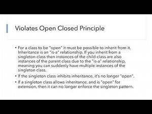 Singleton pattern and comparison with SOLID principles