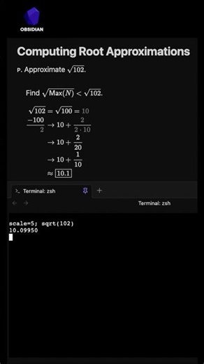 Compute Root Approximations of 𝑵 #maths #shorts