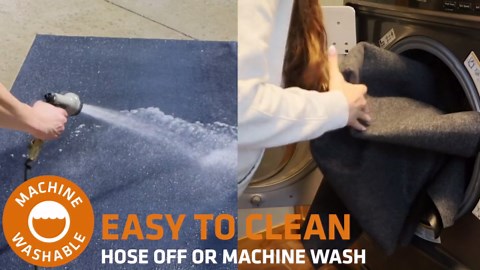 Drymate Tent Carpet Mat, Protective Waterproof Liner Keeps You Warm & Dry, Camping Floor Rug Accessory (60" x 74"), Durable, Lightweight, Soft & Comfortable, Trimmable Material (Charcoal)