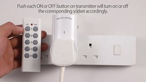 HBN Remote Control Socket Set (5 Pack Sockets and 2 Remote)