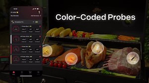 ThermoPro TempSpike Pro WiFi Bluetooth Wireless Meat Thermometer with 4 Probes, Detachable Thin Meat Probe & Standalone Base TP980W-4