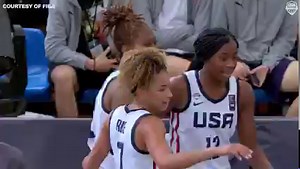What A Winner! Mikaylah Williams wins the final with a 2-pointer off the check! For the second time running, the USA U18 Women are FIBA 3x3 U18 World Cup champions: https://bit.ly/3jobkWy | USA Basketball