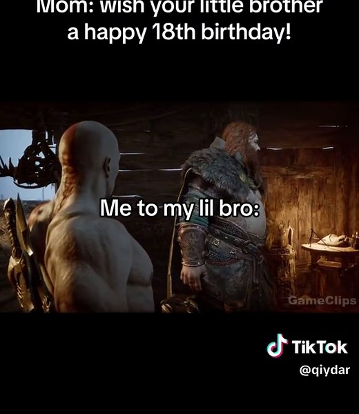 Funny Kratos Meme for Brother's 18th Birthday
