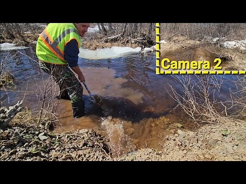 Unclogging Culverts With post 10 As We Ride Around During 2023 Mud Season