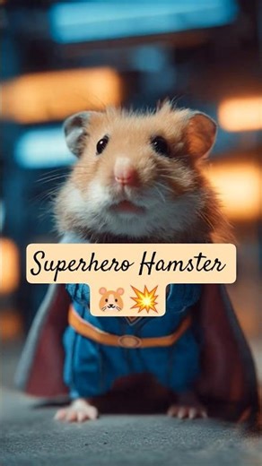 Superhero Hamster 🐹💥 | Tiny Hero Big Power #hamster #superhero #viral